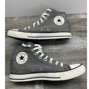 Converse Chuck Taylor All Star High Top Black White Knit Mens 7 Womens 9 555853F